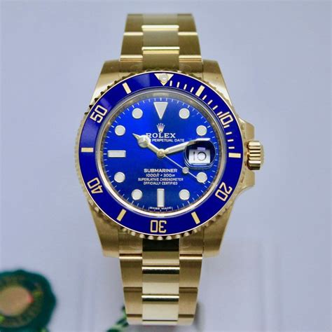 horloge rolex blauw goud|rolex watches van goud.